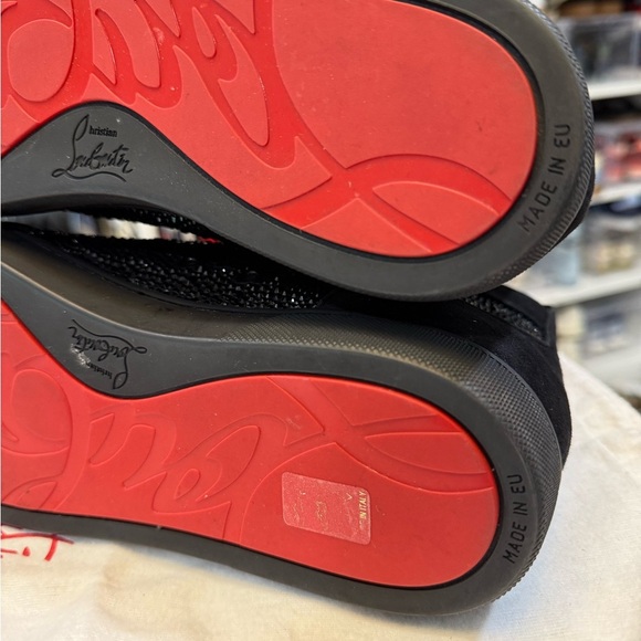 Christian Loubutin 43 - Black High-Top Men's Sneakers - Picture 8 of 9